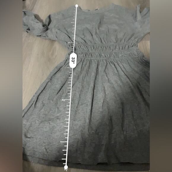 Lulus Fashion Win Charcoal Grey Long Balloon Sleeve Pullover Mini Dress Sz M - Picture 12 of 12
